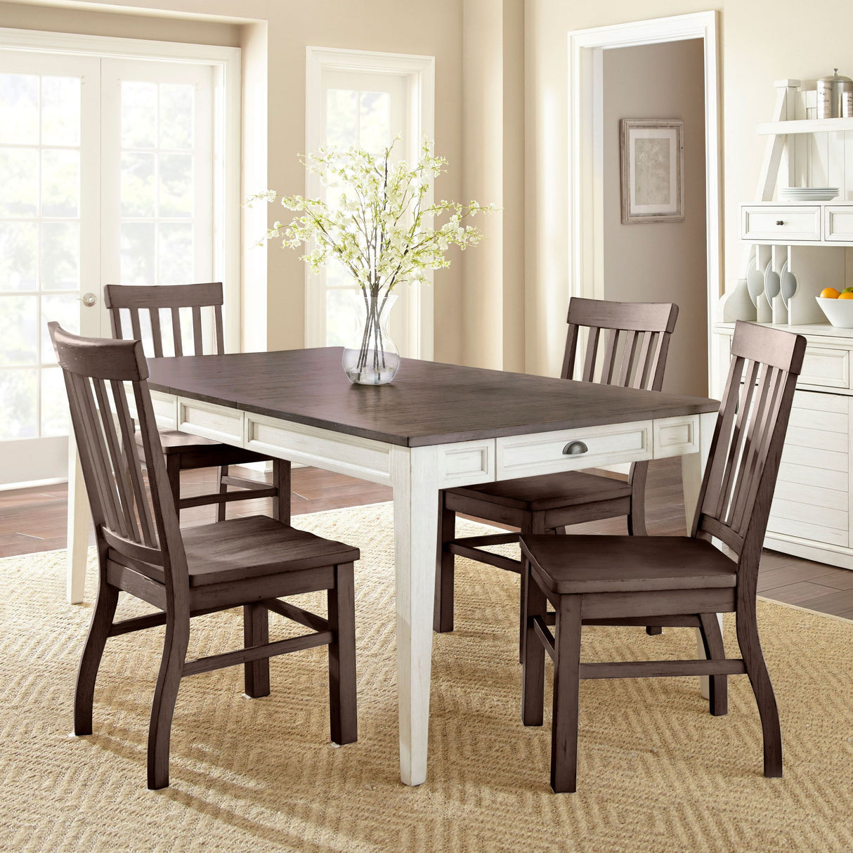 Cayla - Dining Set With Two Tone Table