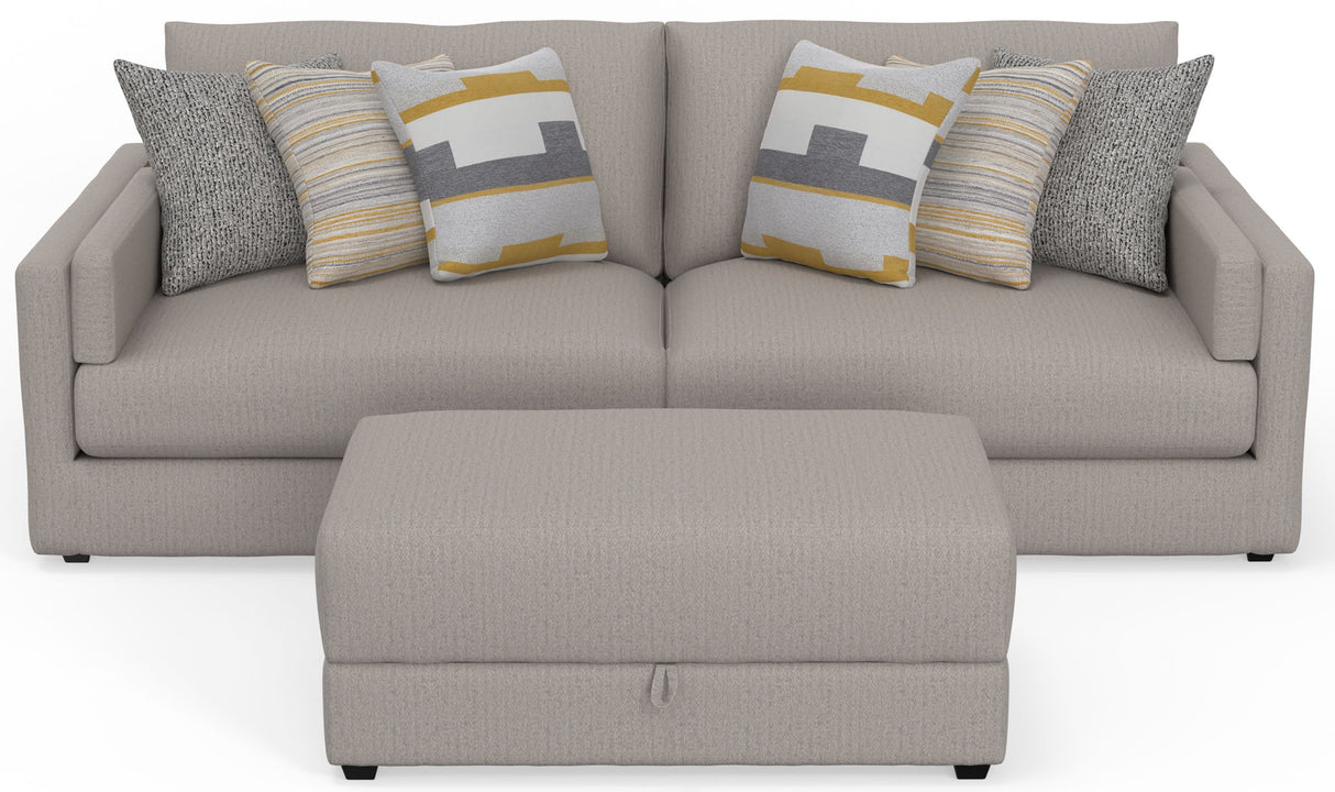 Trevor - Extra Deep Oversized Sofa With Included Storage Cocktail Ottoman