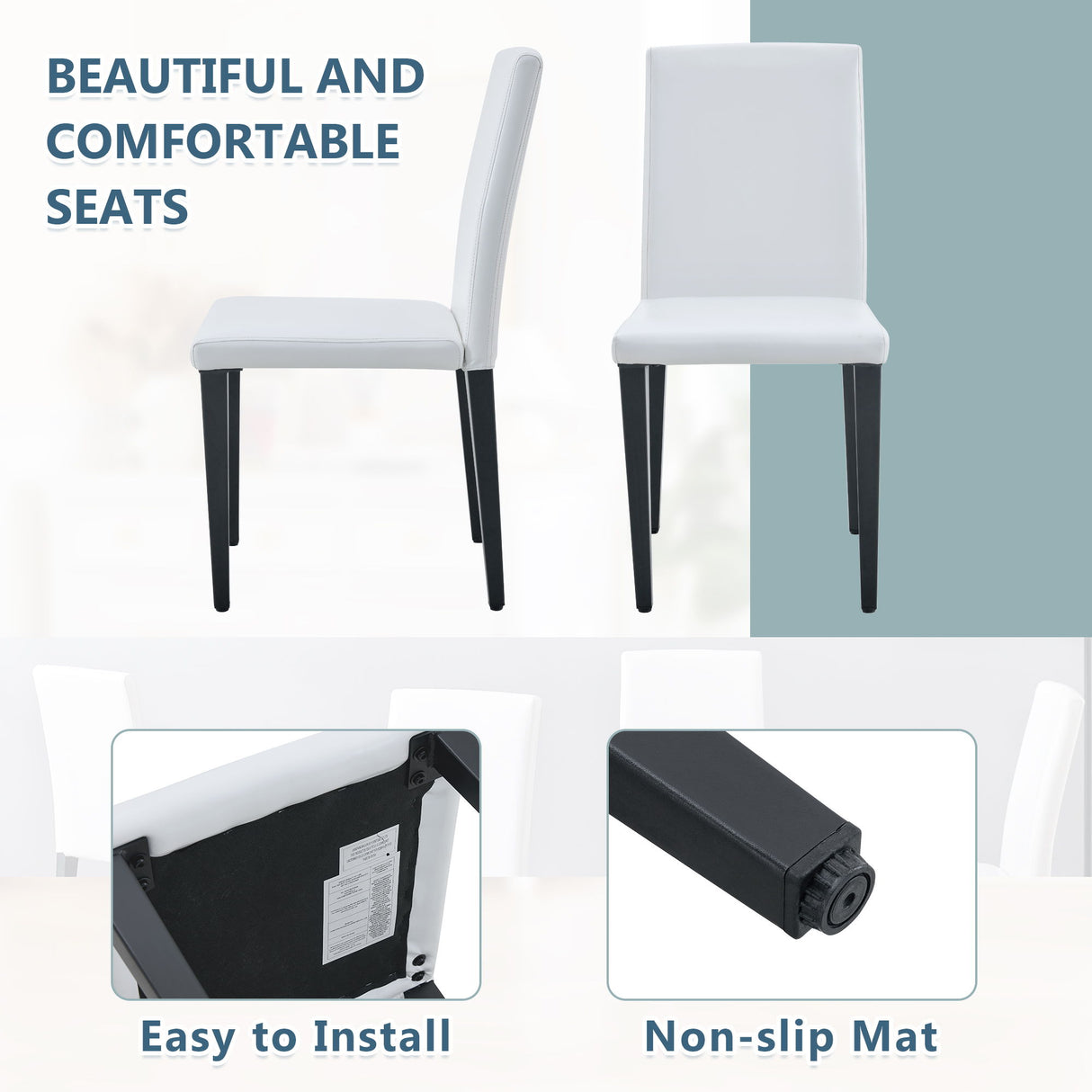 Versatile Dining Chairs With Comfortable Design And Metal Legs