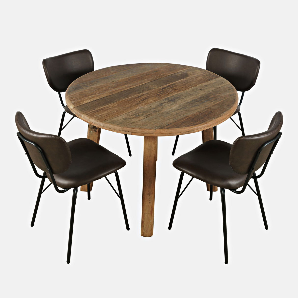 Reclamation - 5 Piece Dining Set With Upholstered Chairs
