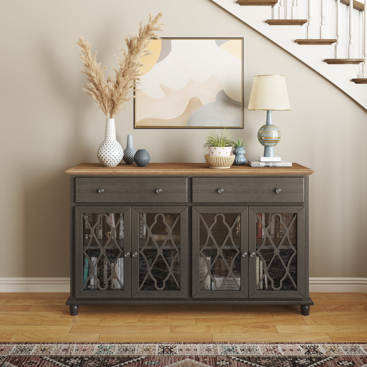 Aurora Hills 4 Door Accent Cabinet