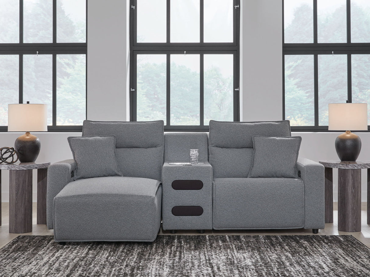 ModMax II - Salt And Pepper - Reclining Sectional