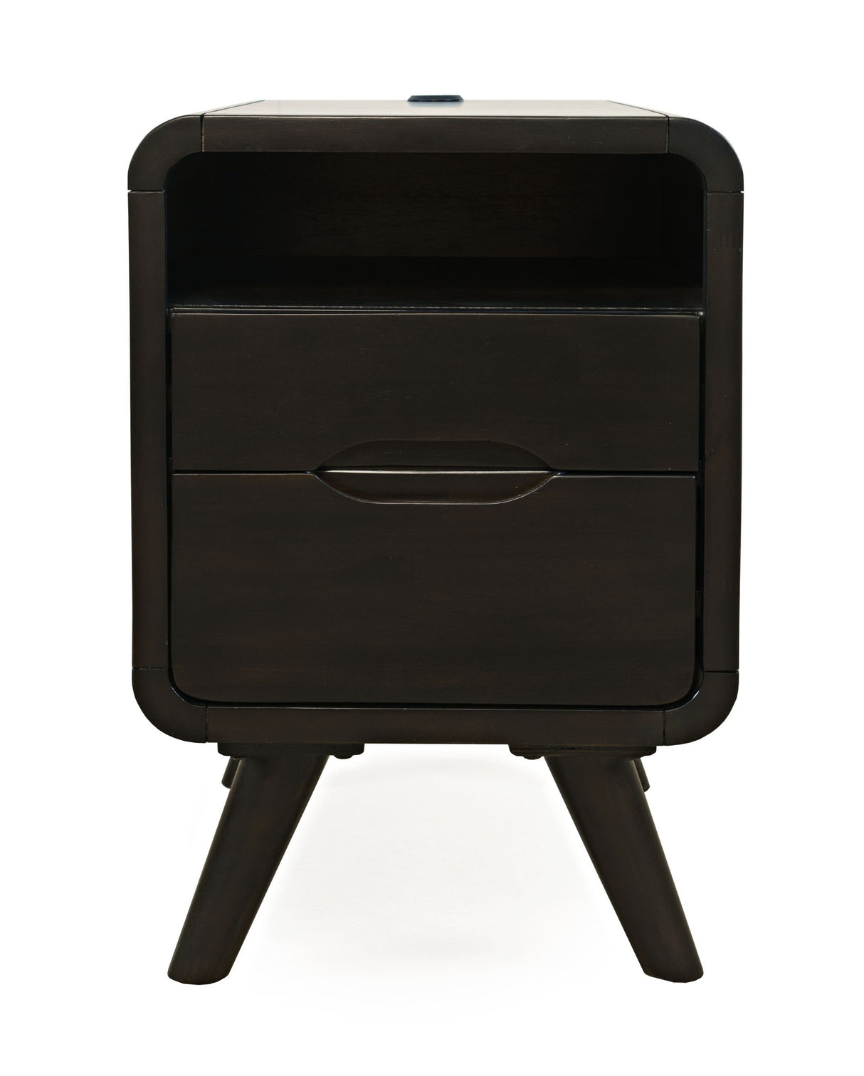 Marlowe - Power Chairside Table - Dark Brown
