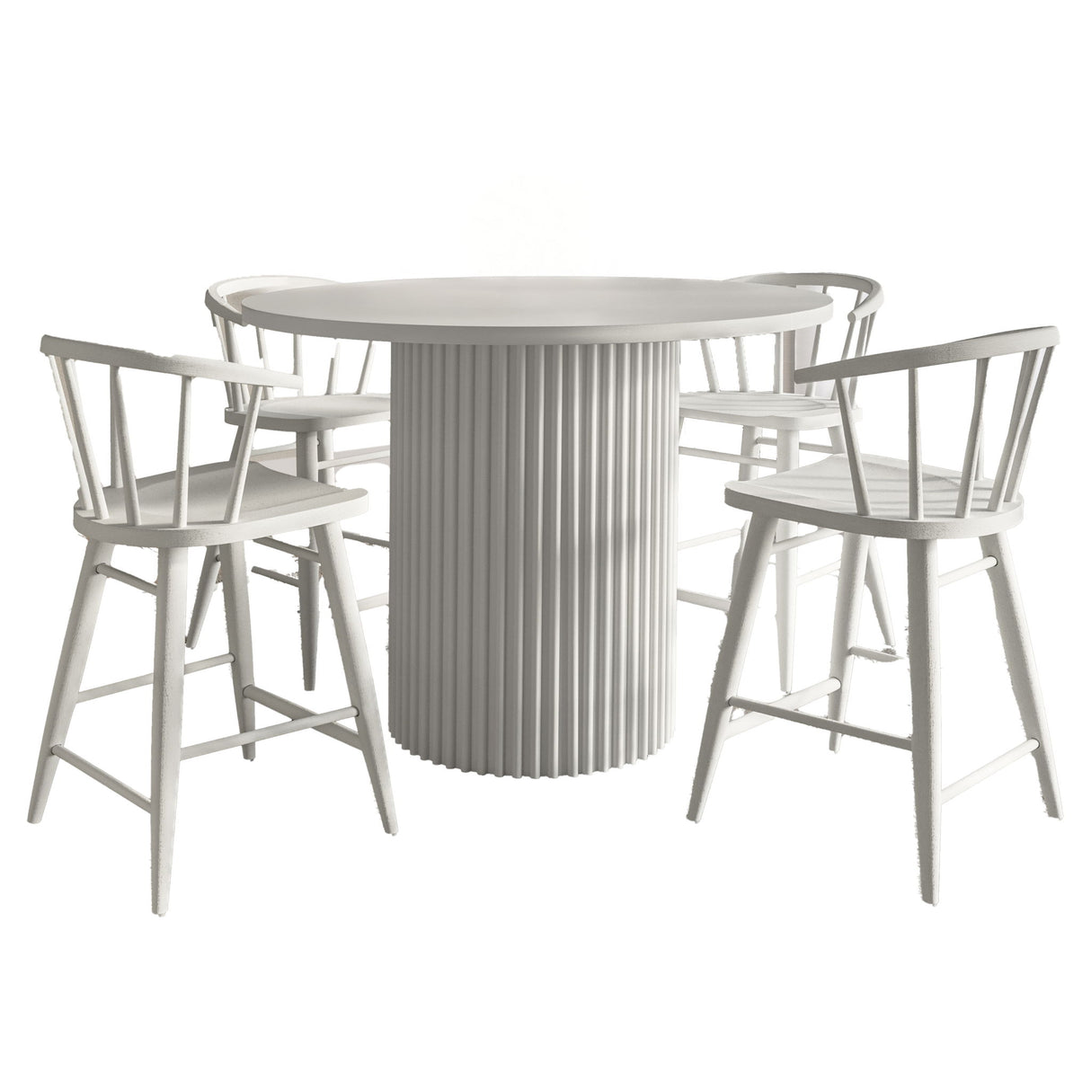 Auden - 5 Piece Counter Height Set - White