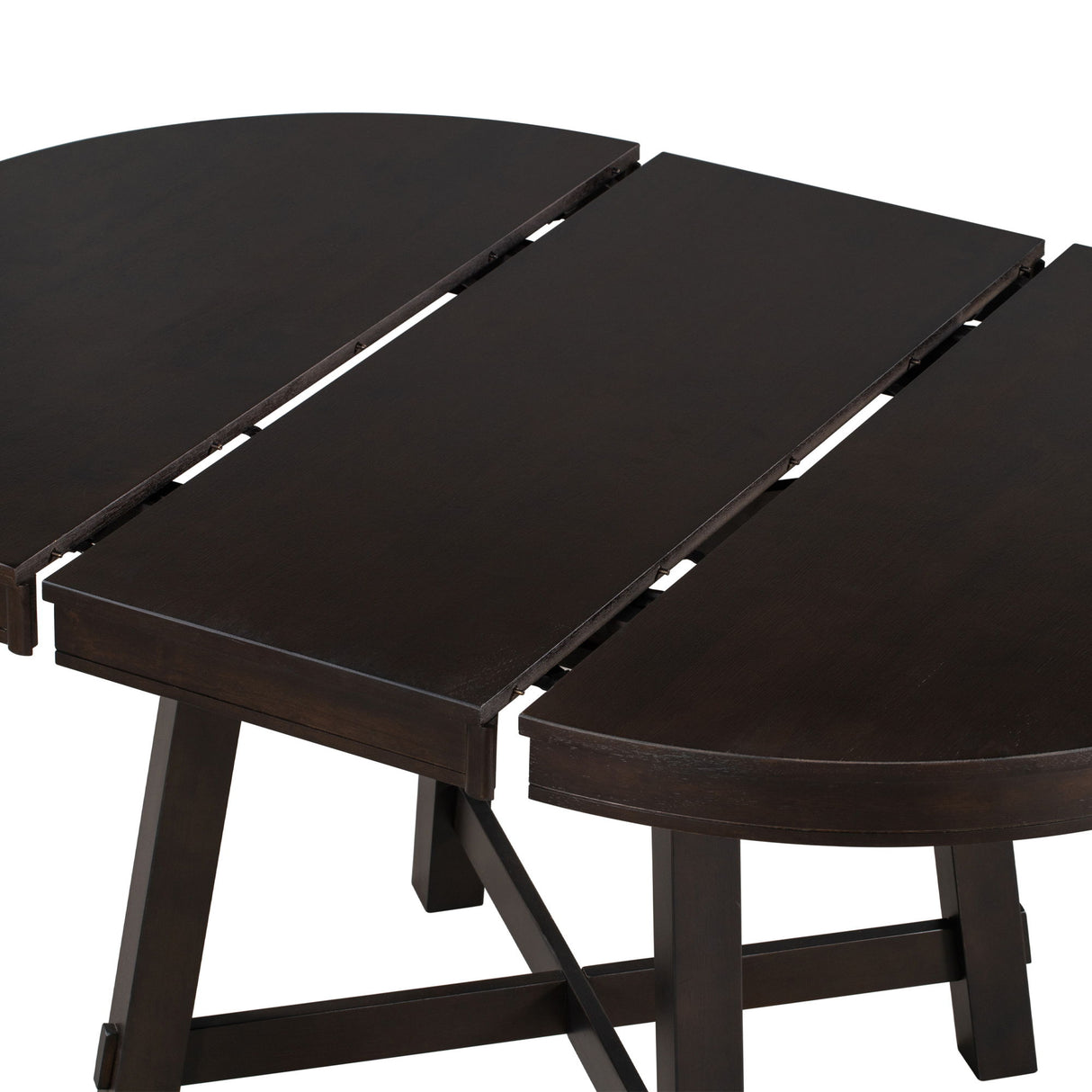 Gia - Round Extendable Dining Table With 16" Leaf Wood