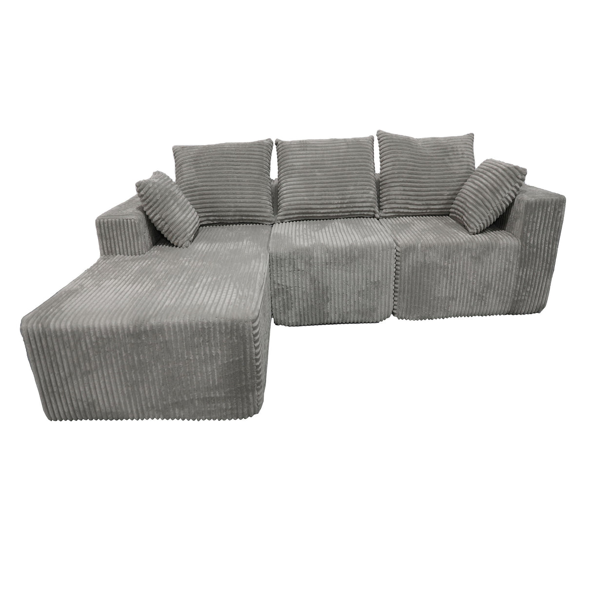 Corner Combination Sofa Sectional Couch With Soft Plush Fabric