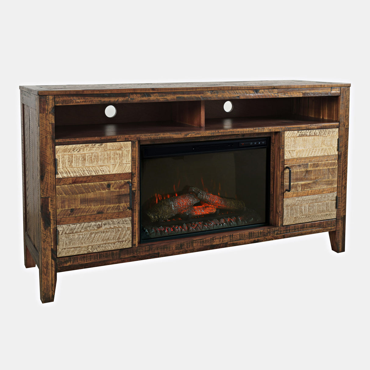 Painted Canyon - 60" Fireplace - Distressed Brown