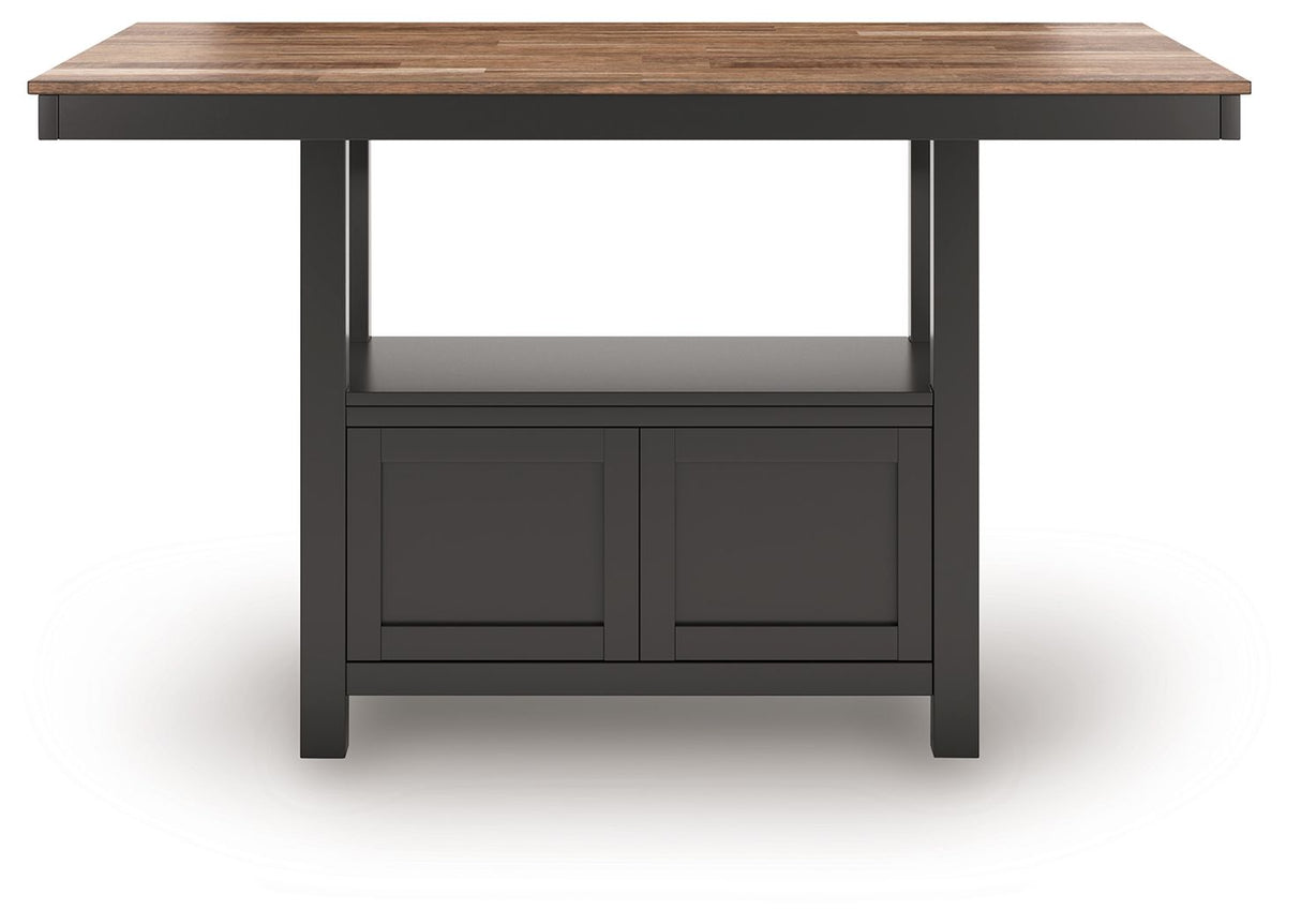 Wildenauer - Rectangular Dining Room Counter Table - Brown / Black