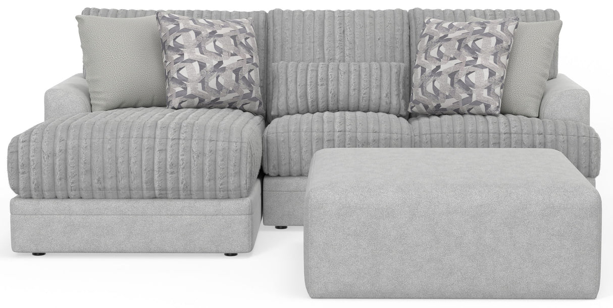 Titan - Sectional With Comfort Coil Seating, Cocktail Ottoman And Accent Pillows Included
