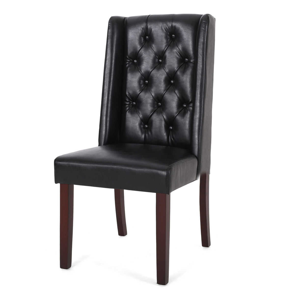 Sophisticated Tufted Dining Chair With High Back Design