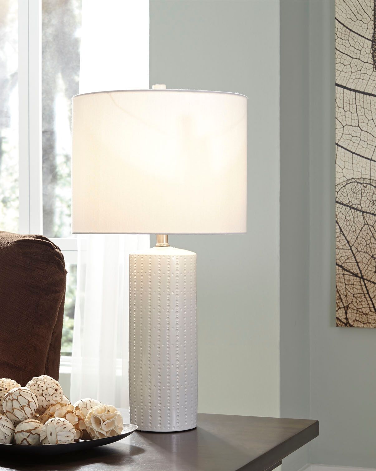 Steuben - Ceramic Table Lamp (Set of 2) - White