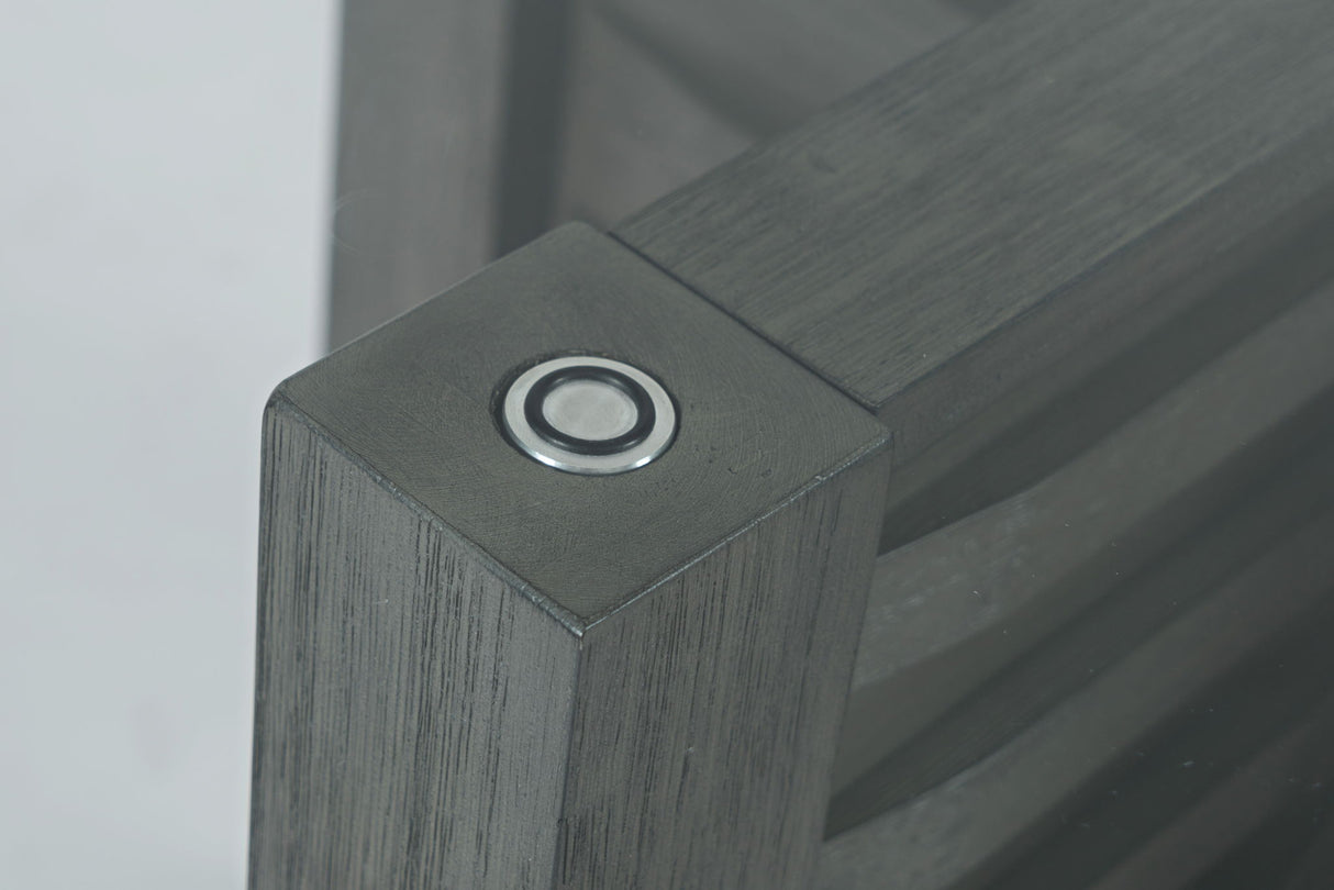 Altamonte - Glass Table - Brushed Gray