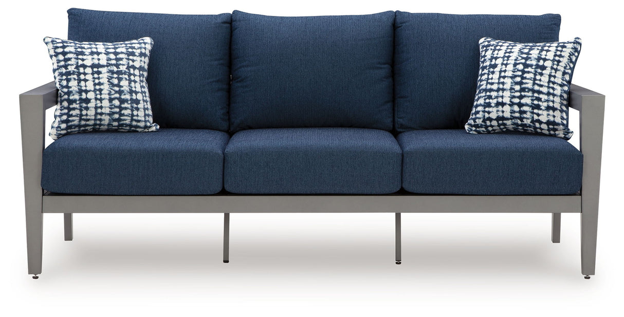 Gali - Sofa / Chairs / Table Set (Set of 4) - Gray / Blue