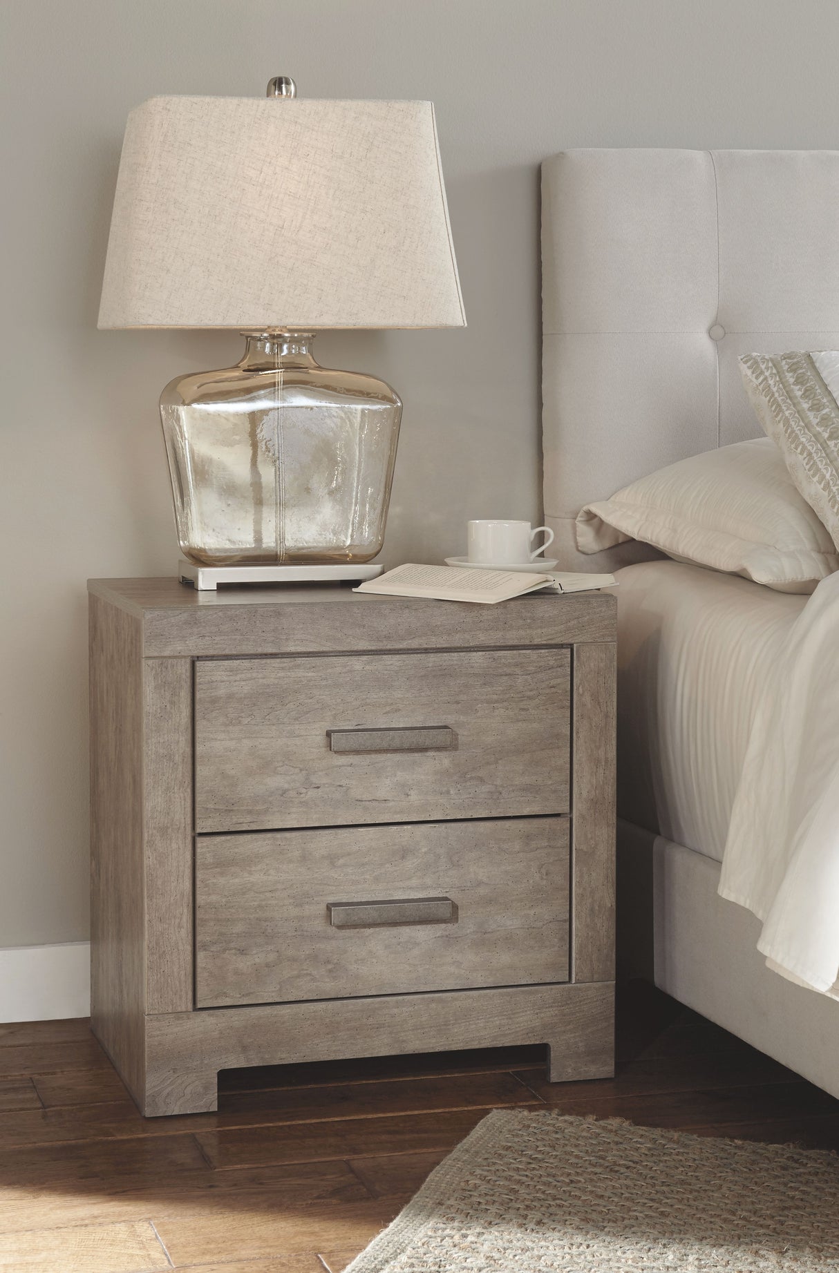 Culverbach - Two Drawer Night Stand - Gray