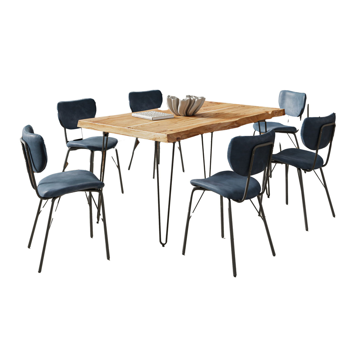 Nature's Edge - 7 Piece Upholstered Dining Set - Natural