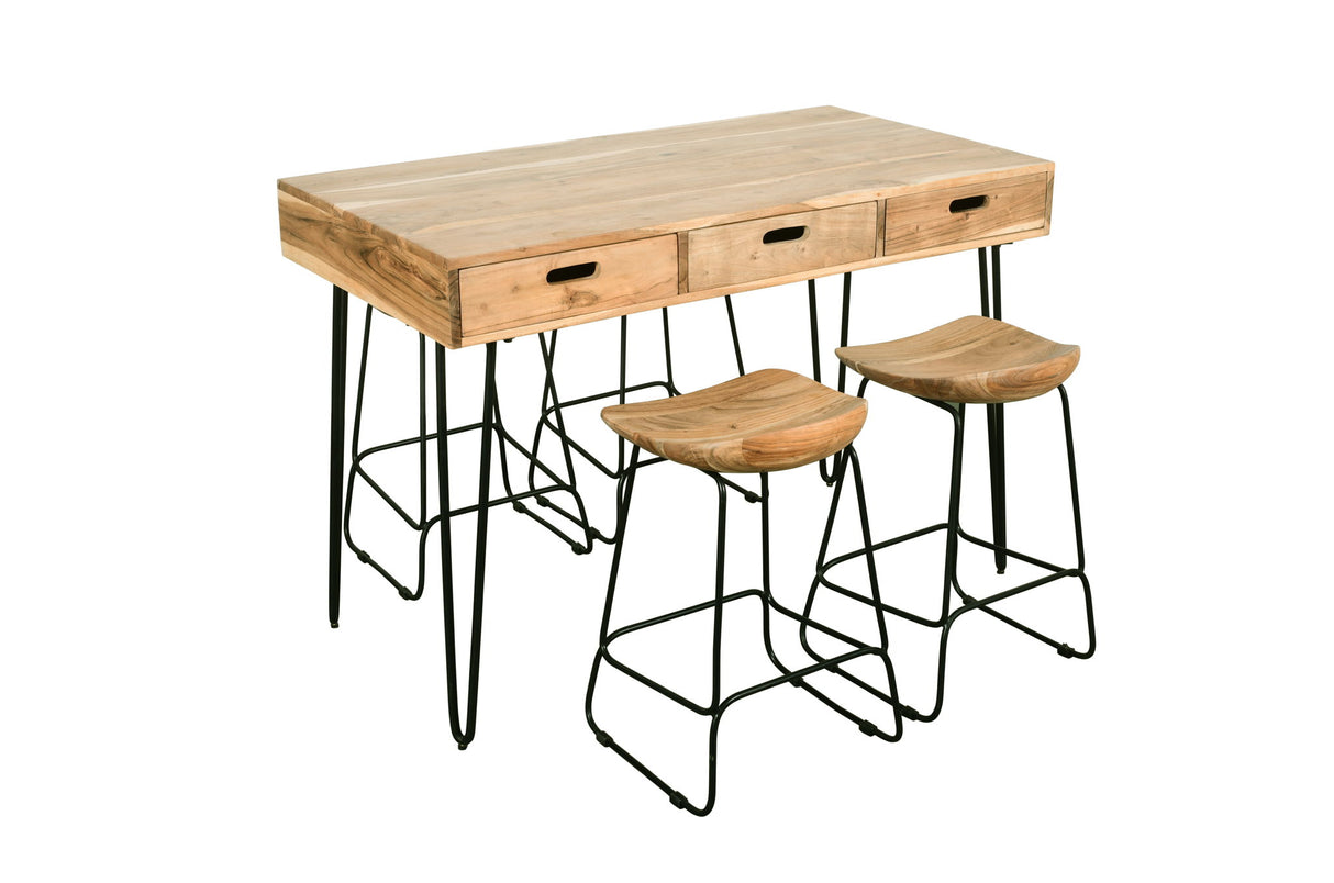Rollins - 5 Piece Counter Set - Natural