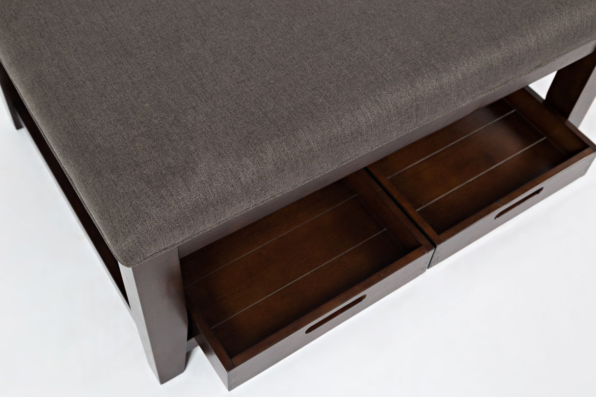Twin Cities - Ottoman Coffee Table - Brown