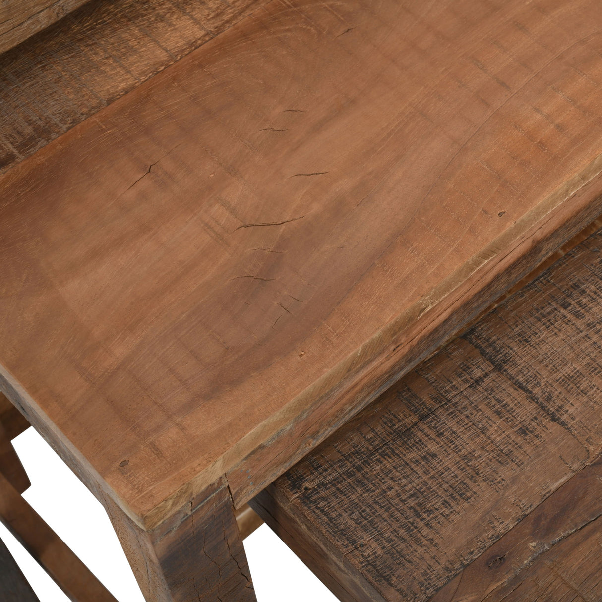 Reclamation - Nesting Tables - Rustic Unfinished Brown