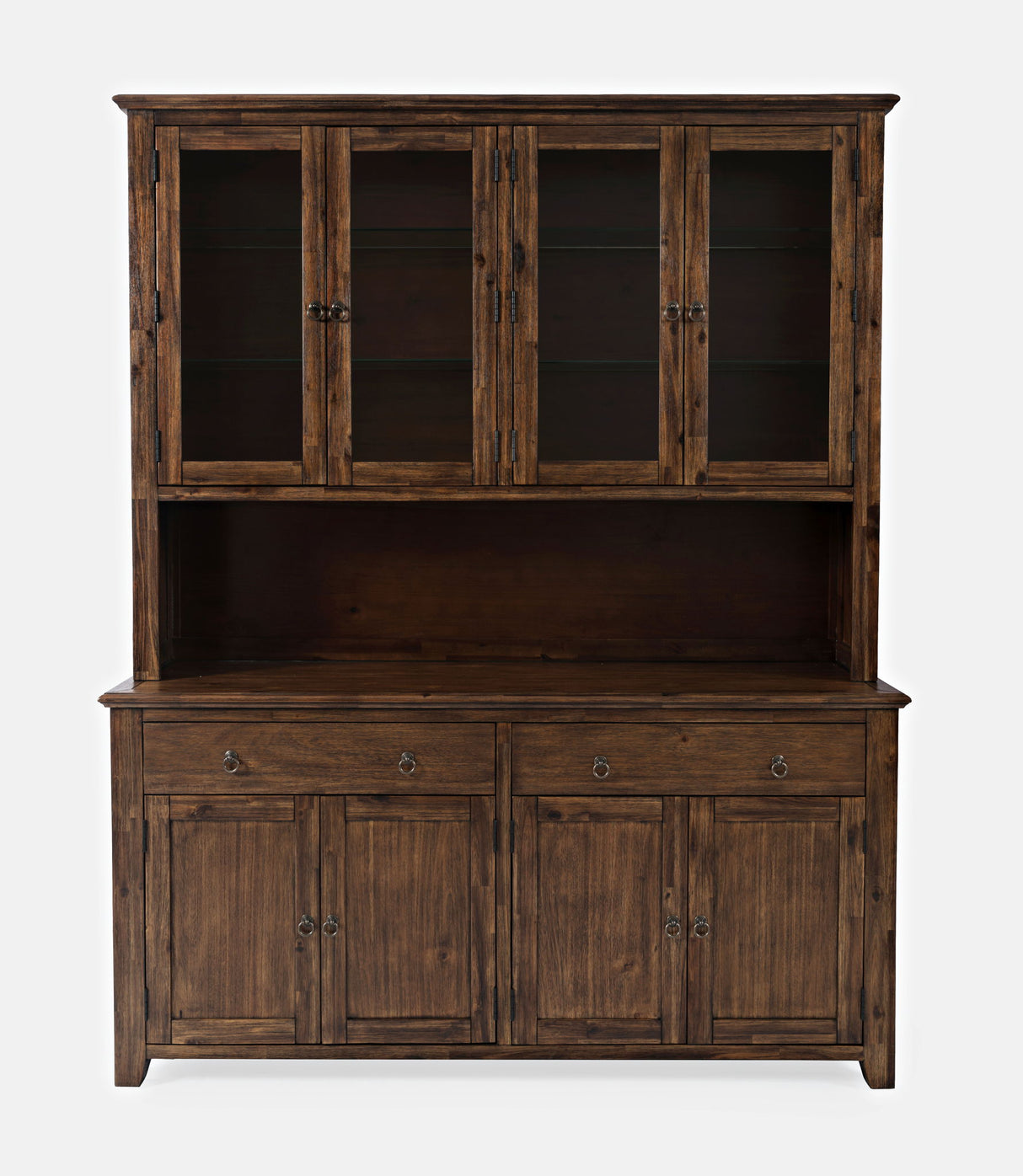 Bakersfield - Server And Hutch - Wire Brush Brown