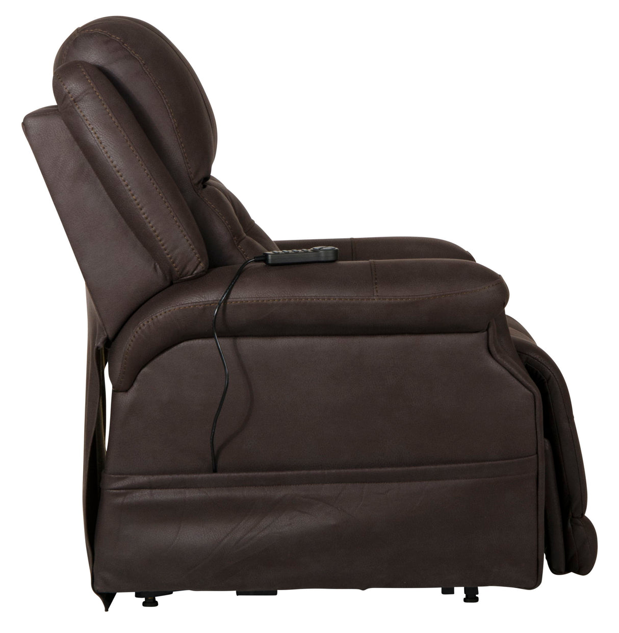 Haywood - Power Headrest Power Lift Lay Flat Recliner With Heat & Massage - Chocolate