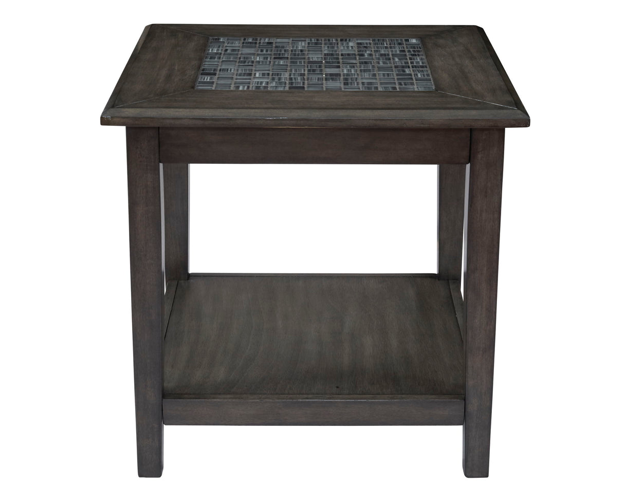 Baroque - Mosaic End Table - Gray