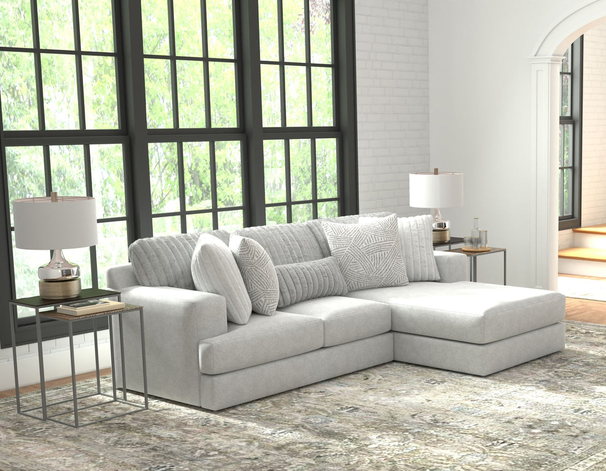 Logan - Upholstered Sectional With Comfort Coil Seating And Accent Pillows Included