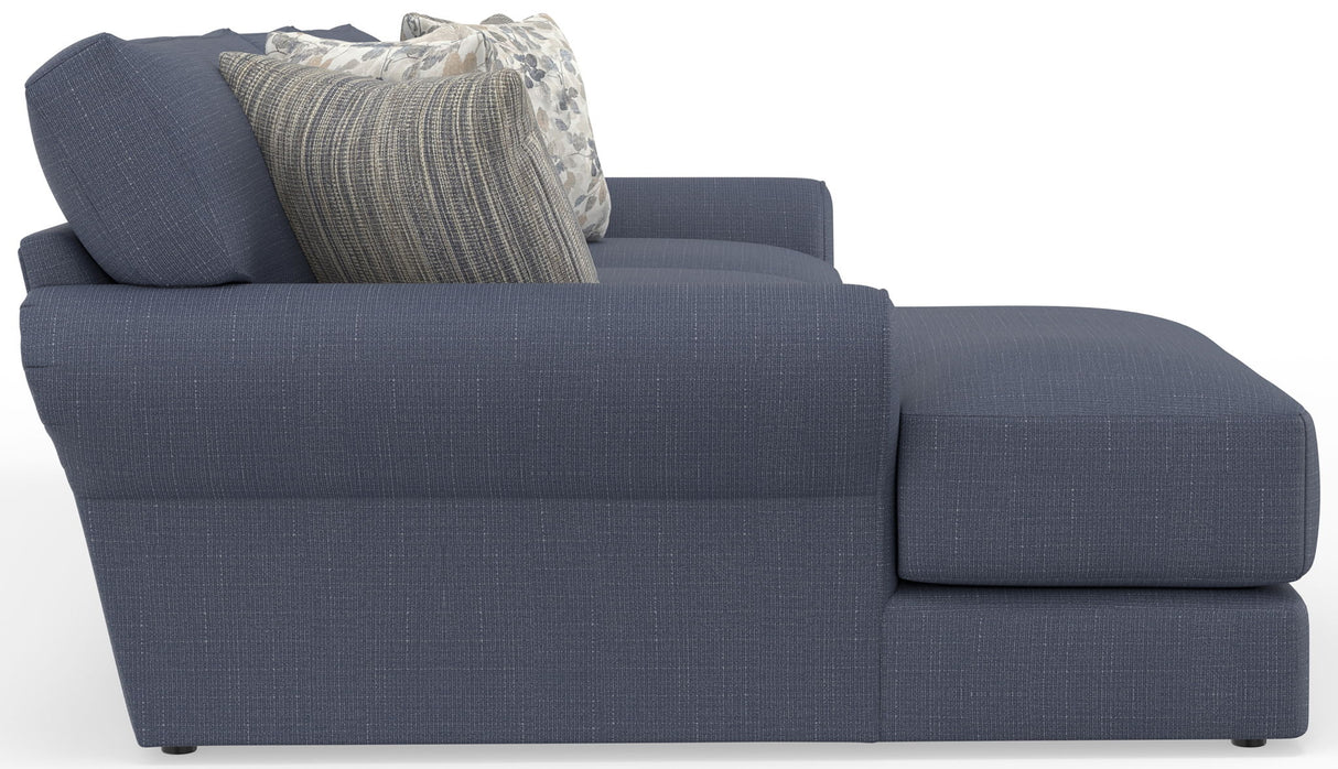 Cape May - Sofa Chaise With Comfort Coil Seating And 5 Accent Pillows Included