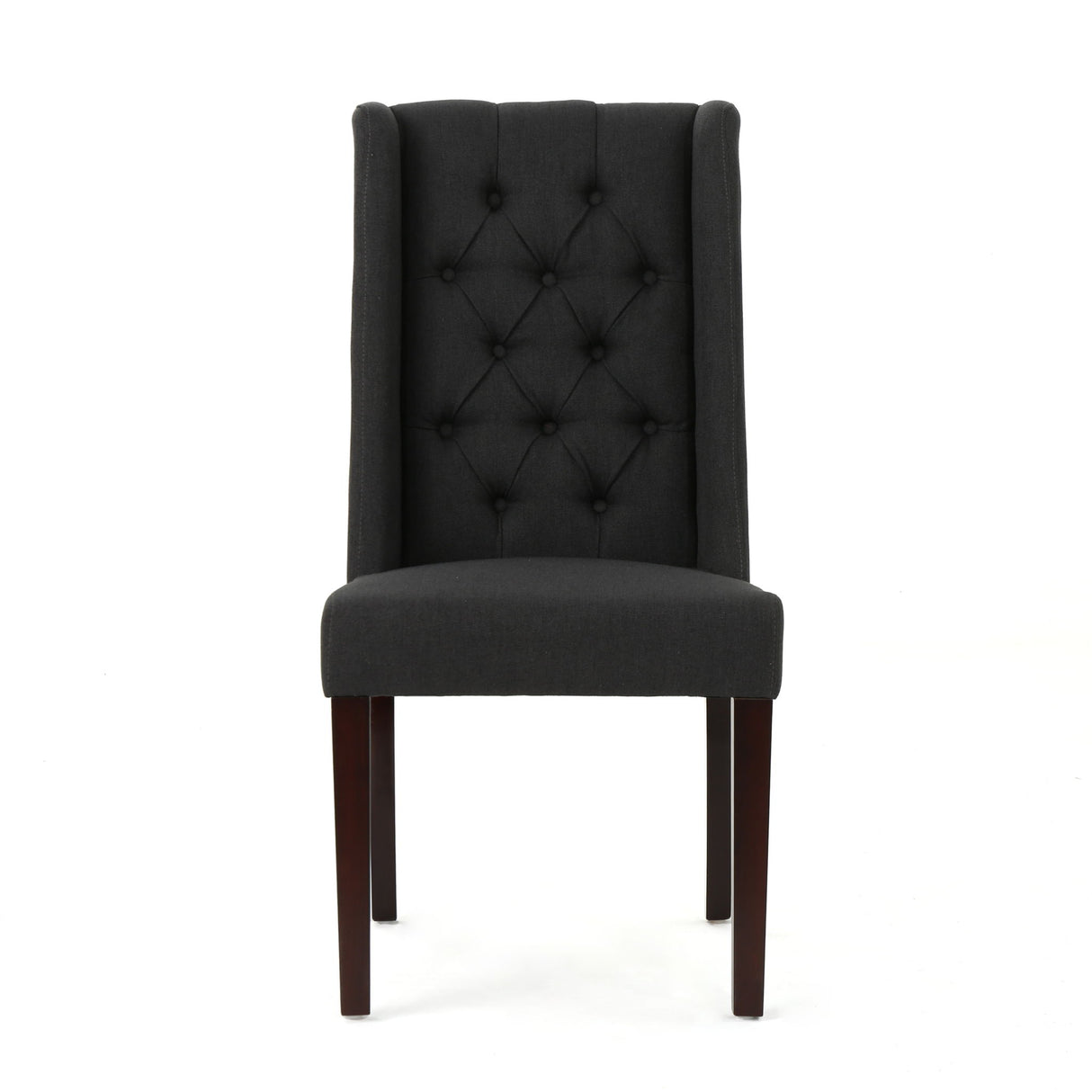 Sophisticated Tufted Dining Chair With High Back Design