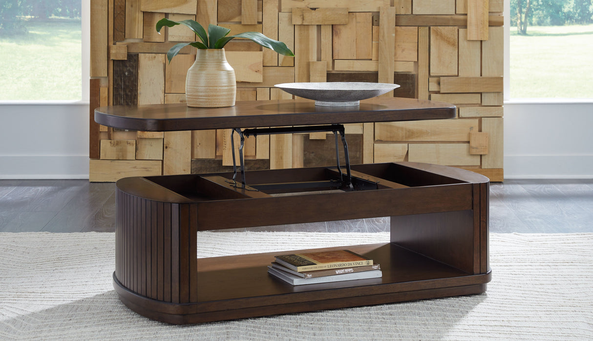 Korestone - Lift Top Cocktail Table - Dark Brown