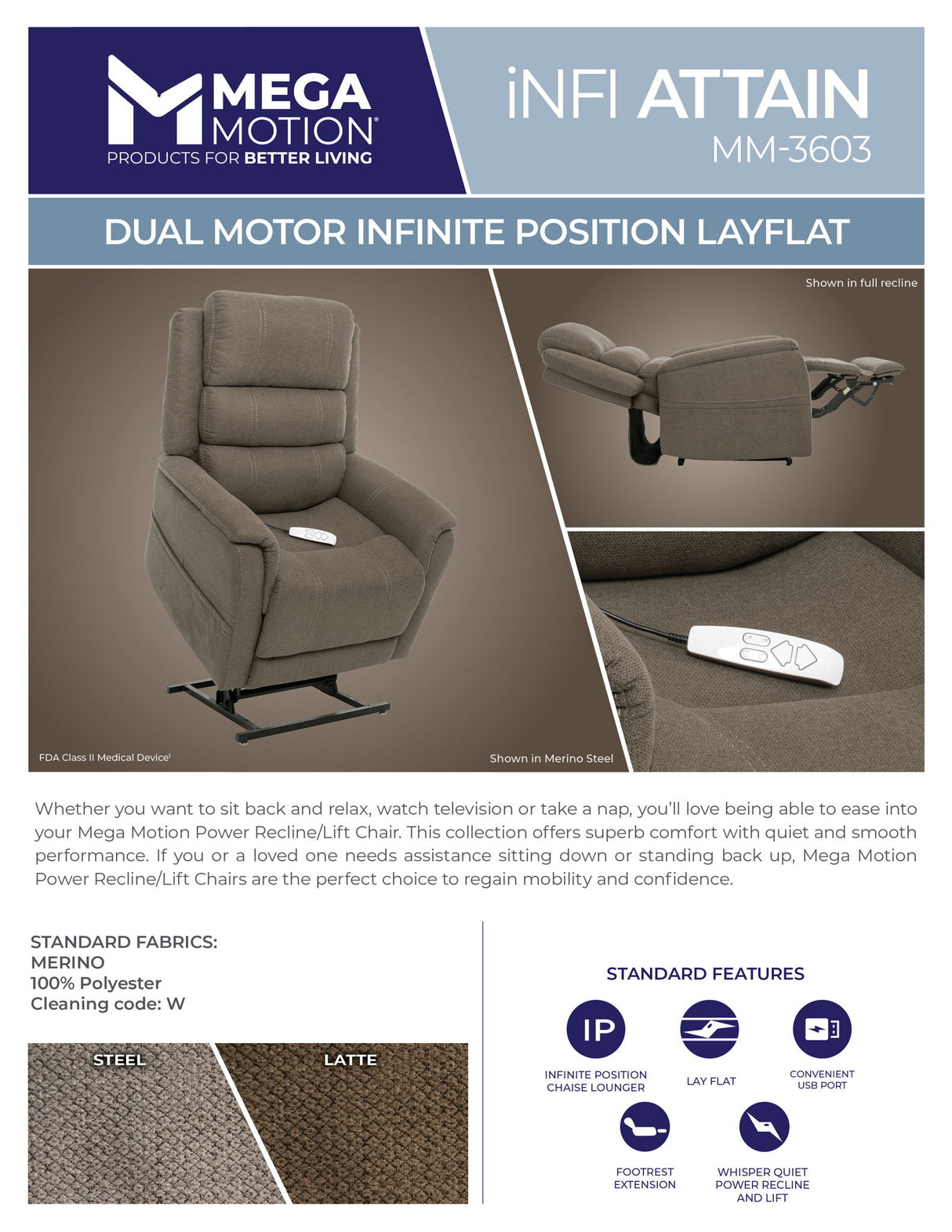 MM-3603 Power Lift Recliner