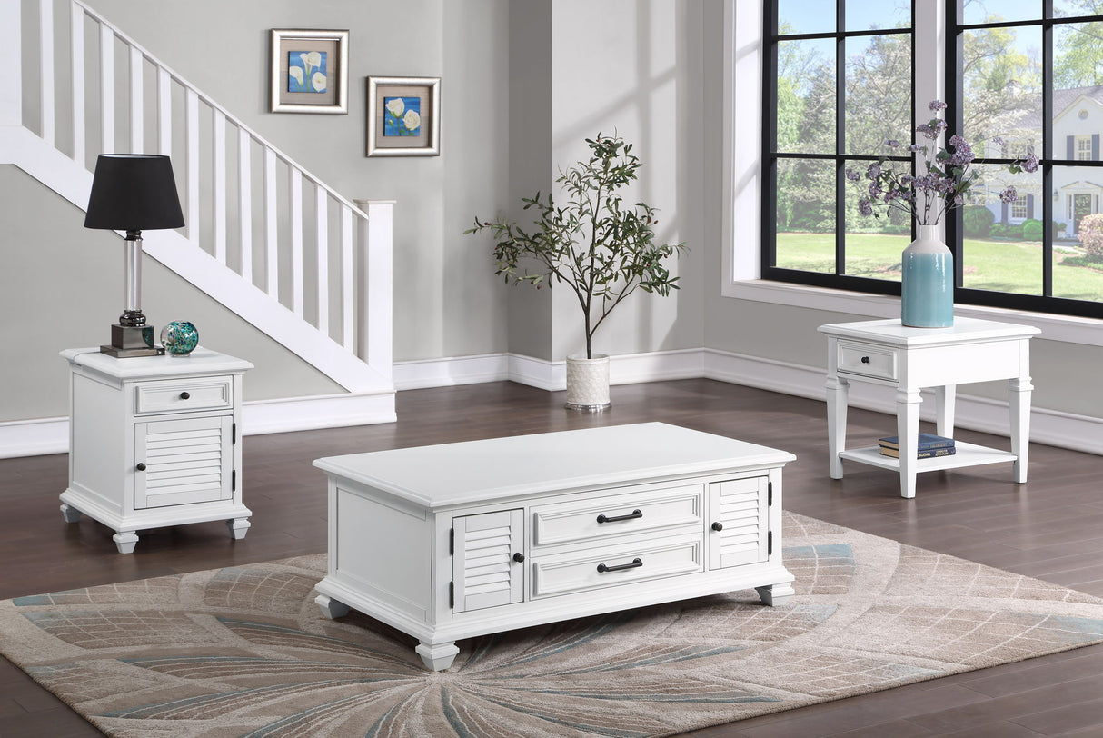 Charlestown - Lift Top Coffee Table - White