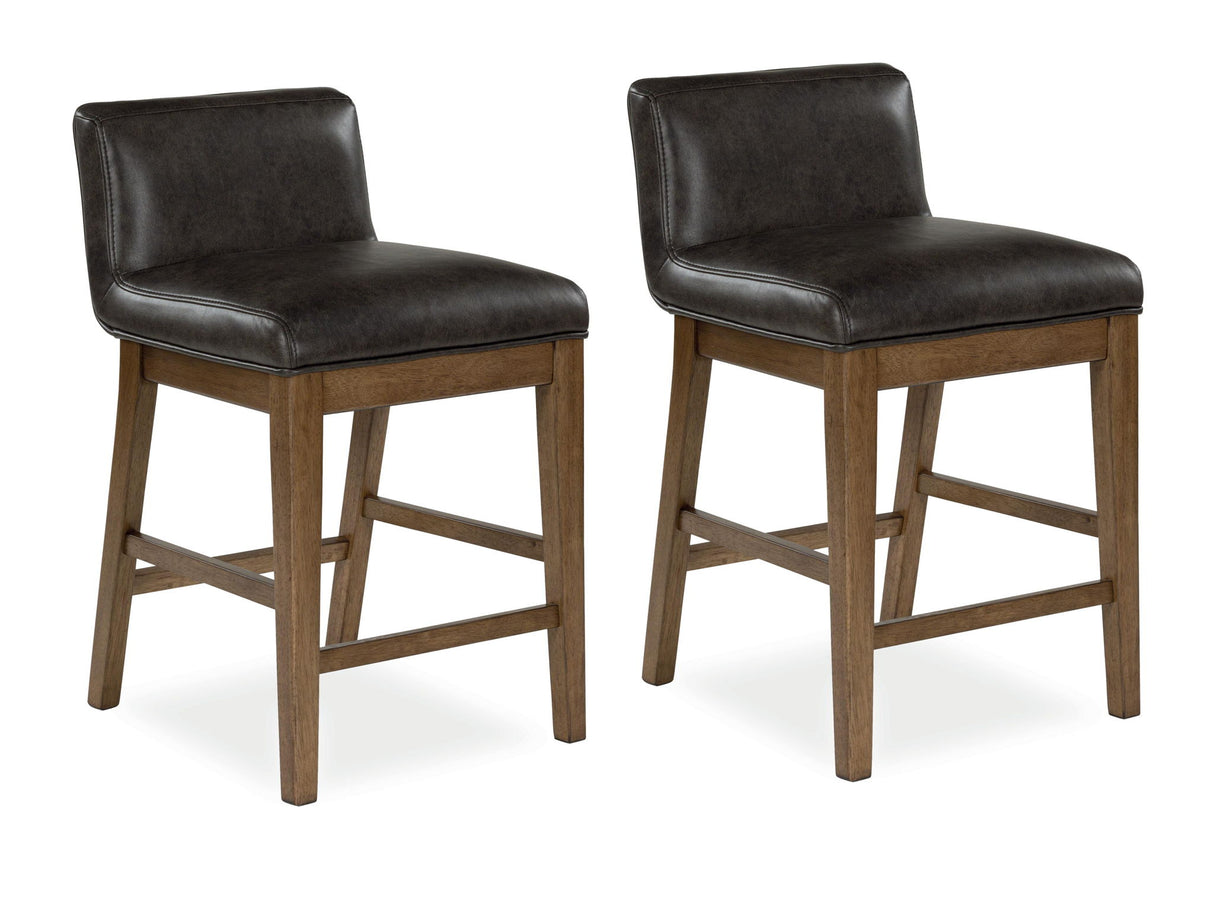 Cabalynn - Upholstered Barstool (Set of 2) - Two-tone Brown