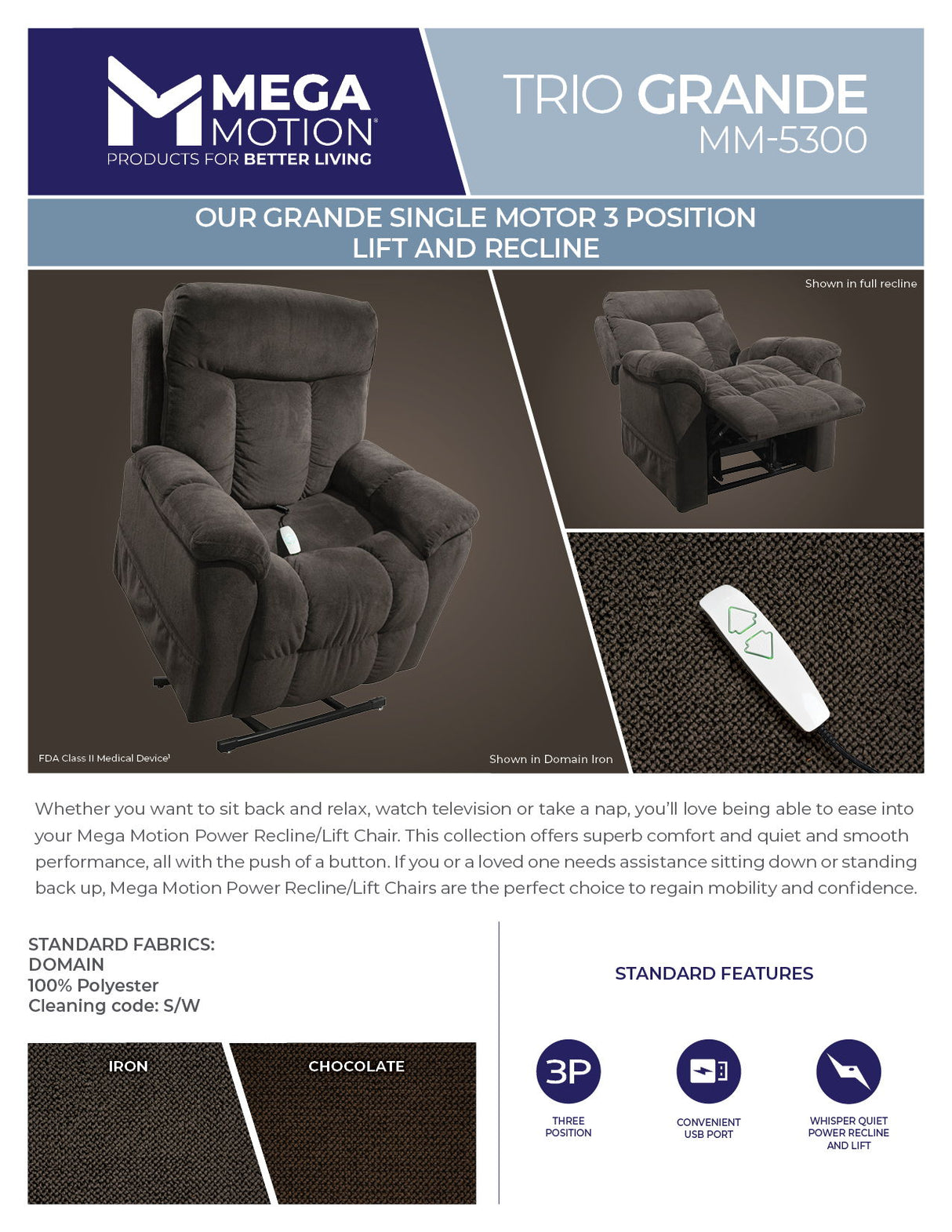 MM-5300 Power Lift Recliner