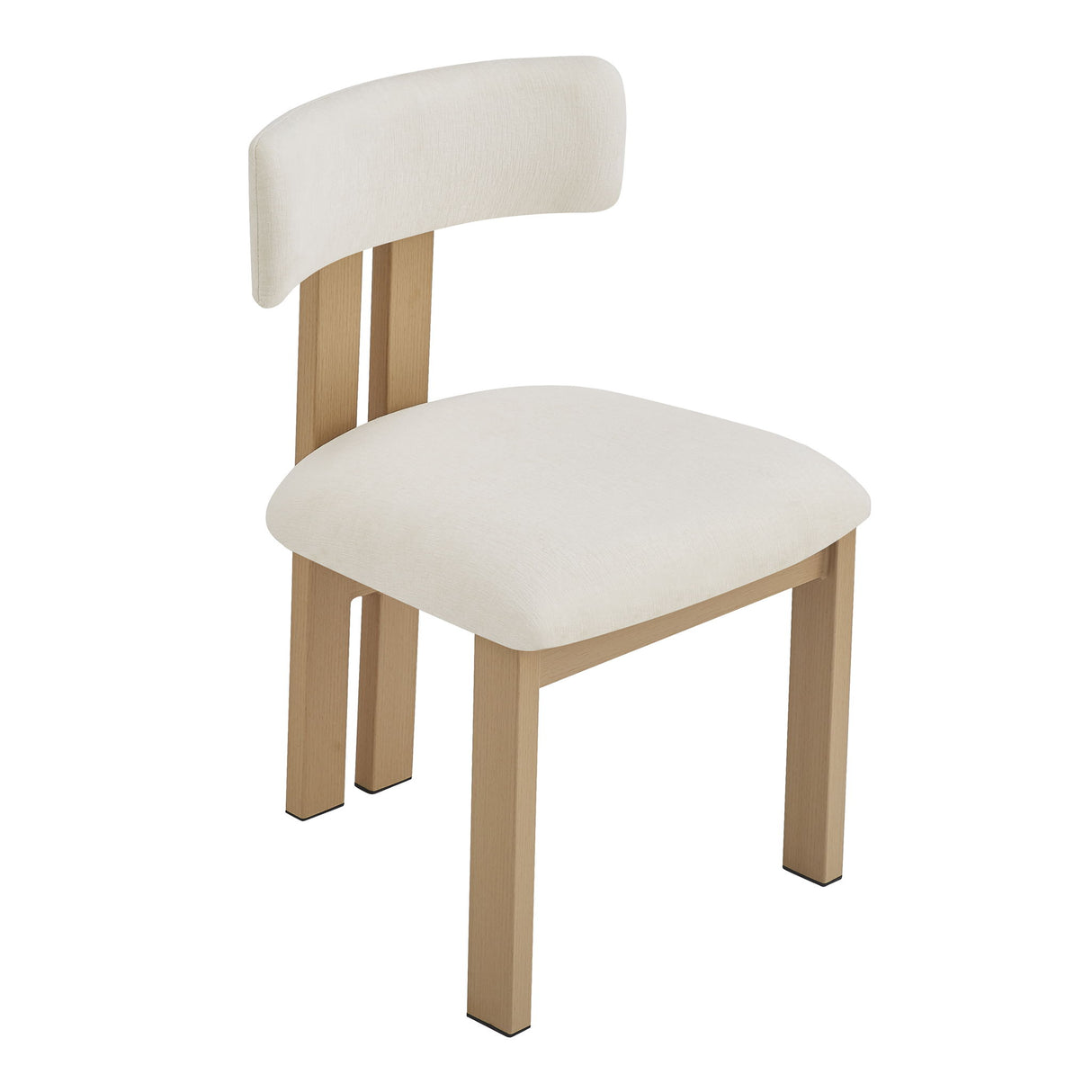 Modern Upholstered Armless Dining Chairs With Metal Legs