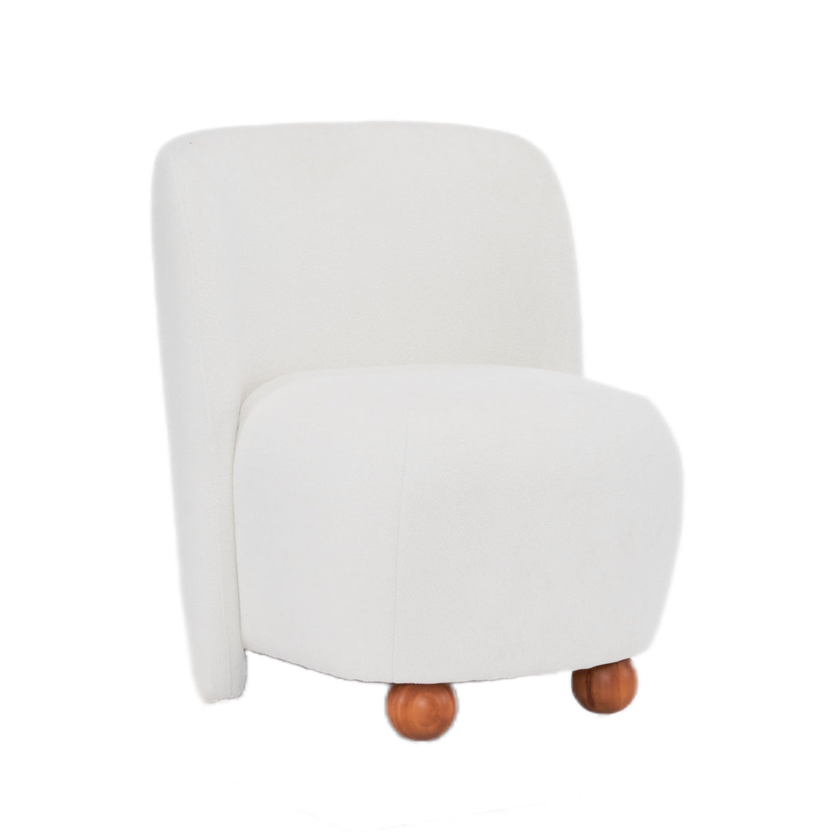 Modern Low Back Accent Upholstered Armless Living Room Chairs, Round Feet