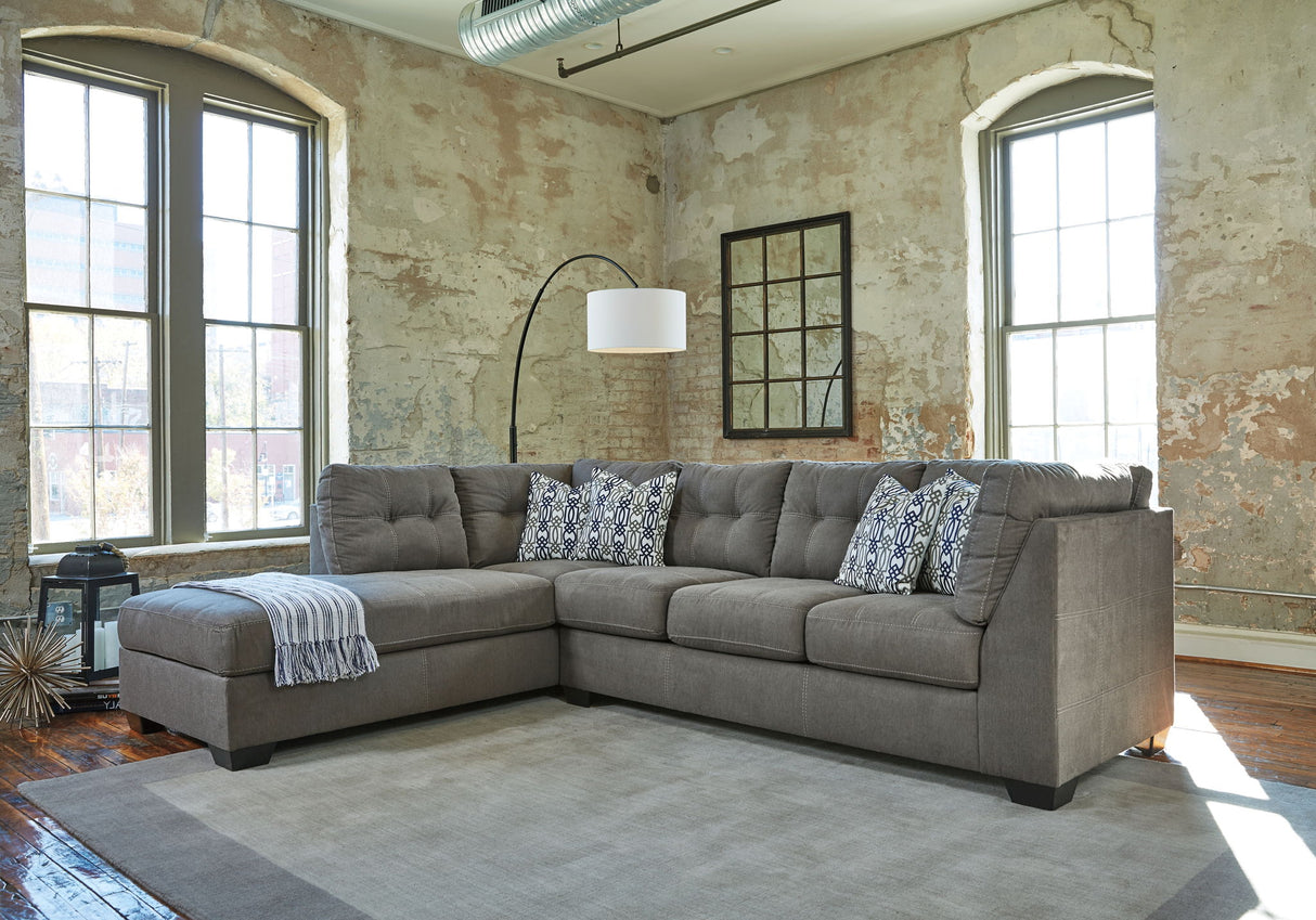 Pitkin - Left Arm Facing Corner Chaise 2 Pc Sectional - Slate