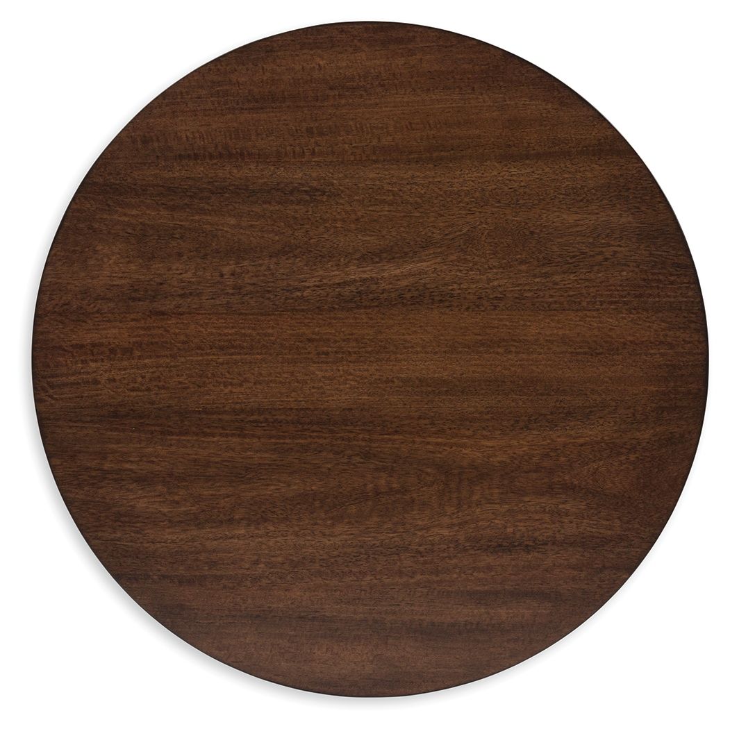 Korestone 2 - Round End Table - Dark Brown