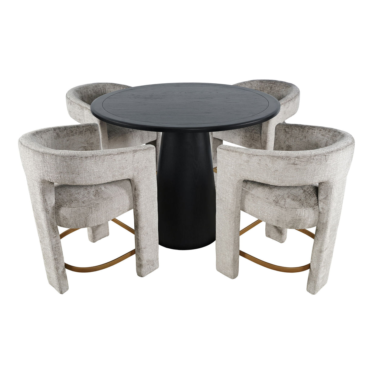 Gwen - 5 Piece Counter Dining Set - Black Table