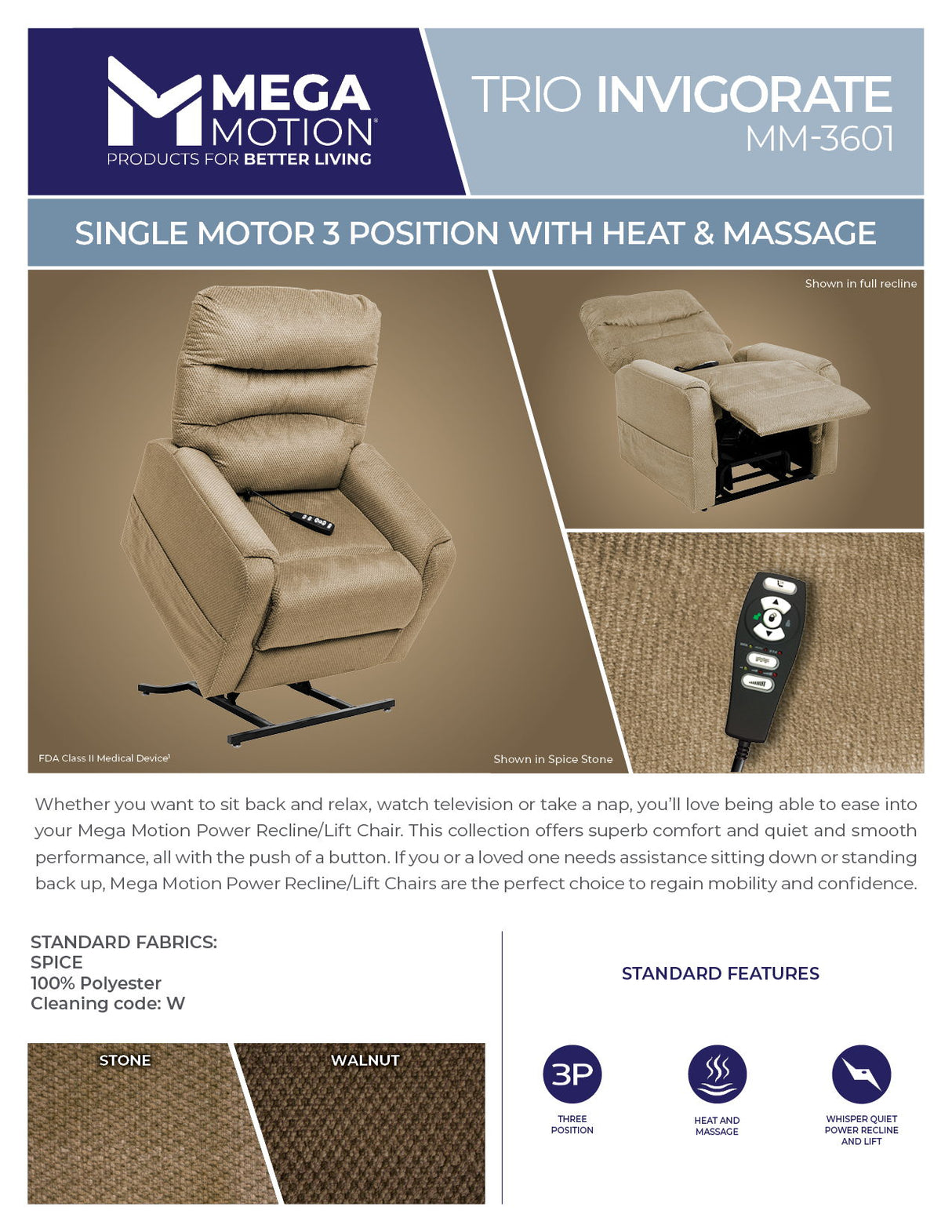 MM-3601 Power Lift Recliner