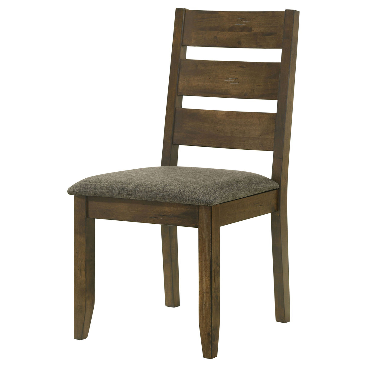 Dining Chair With Ladder Back Design (Set of 2) - Brown