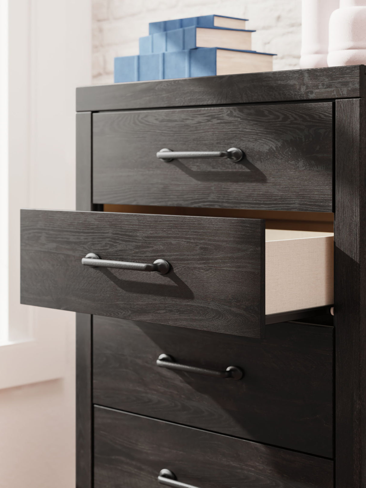 Hollivern - Five Drawer Chest - Dark Gray