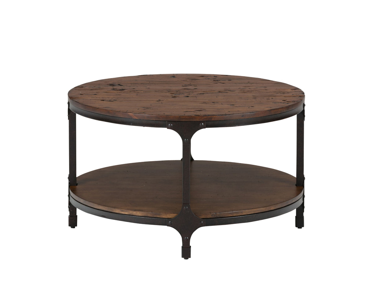 Urban Nature - Round Coffee Table - Distressed Light Brown