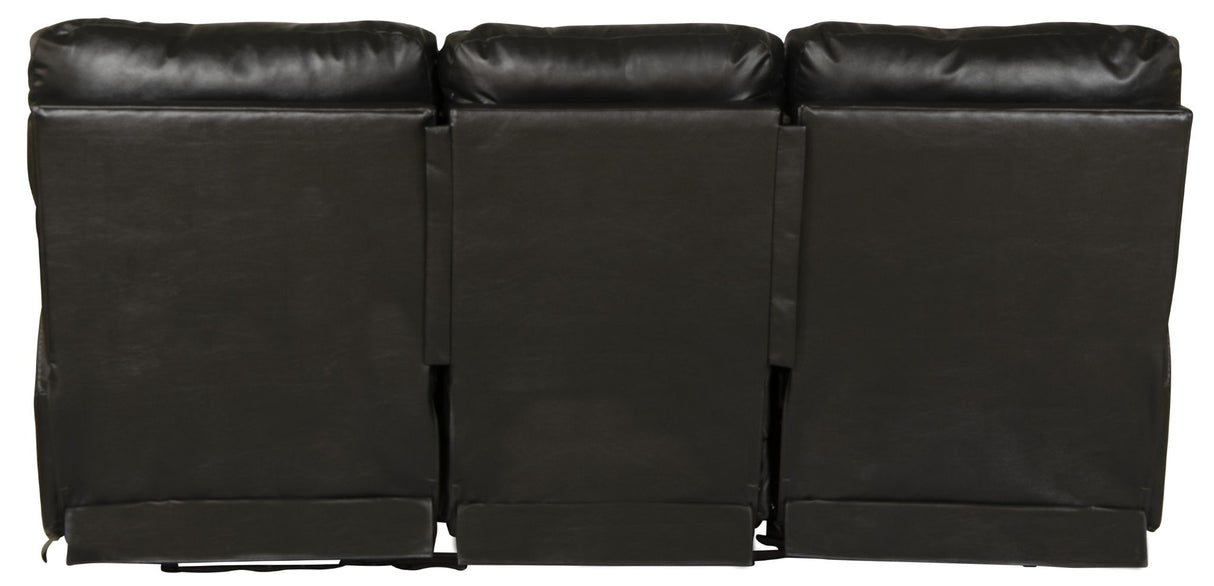 Angelo - Leather Power Reclining Sofa - Black