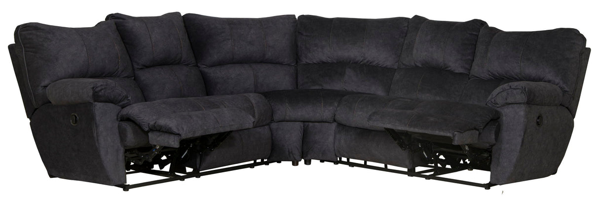 Shane - 2 Piece Reclining Sectional - Smoke