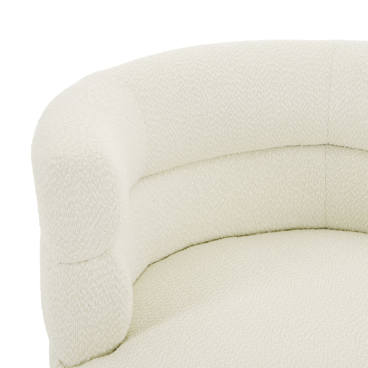 Swivel Accent Chair, 360° Rotating Design With Ergonomic Support For Living Room, Bedroom & Home Office - Cream White