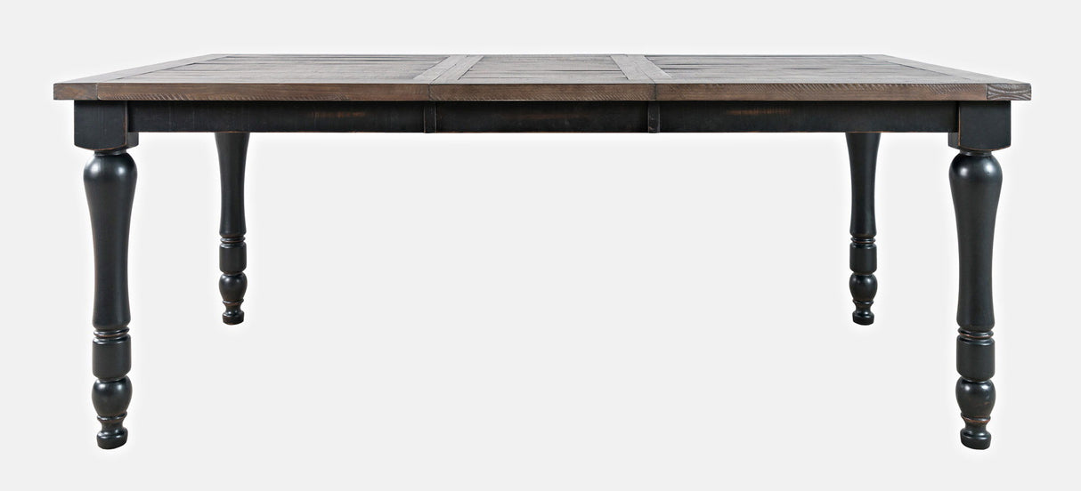 Madison County - Extension Dining Table - Vintage Black / Dark Brown