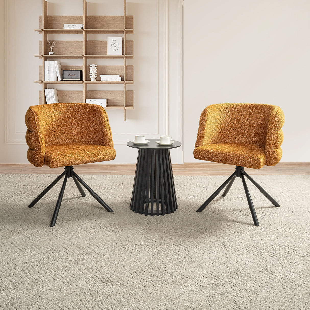 270 Degree Swivel Upholstered Desk Chairs (Set of 2)