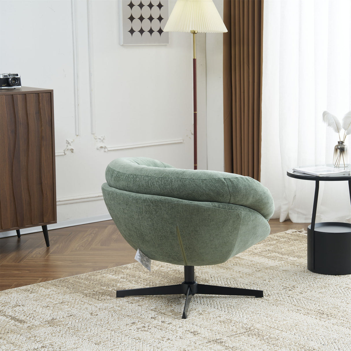 Modern Chenille Office Chair With 360 Degree Swivel