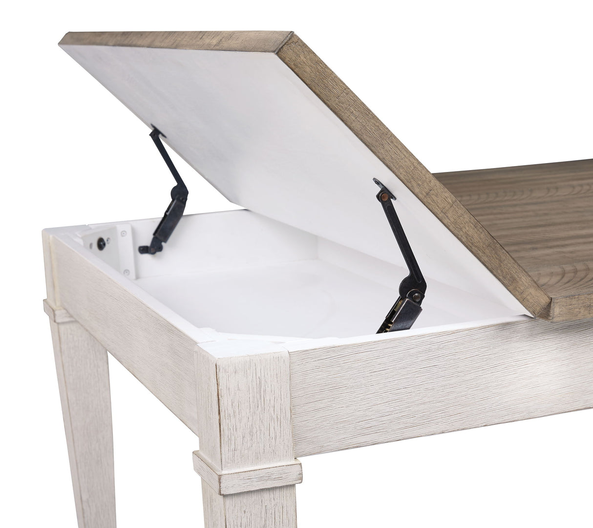 Skempton - RECT DRM Table w/Storage - White