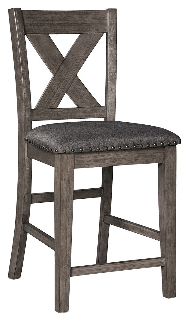 Caitbrook - Upholstered Barstool (Set of 2) - Gray